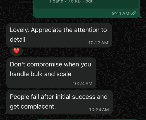 Customer feedback screenshot 14