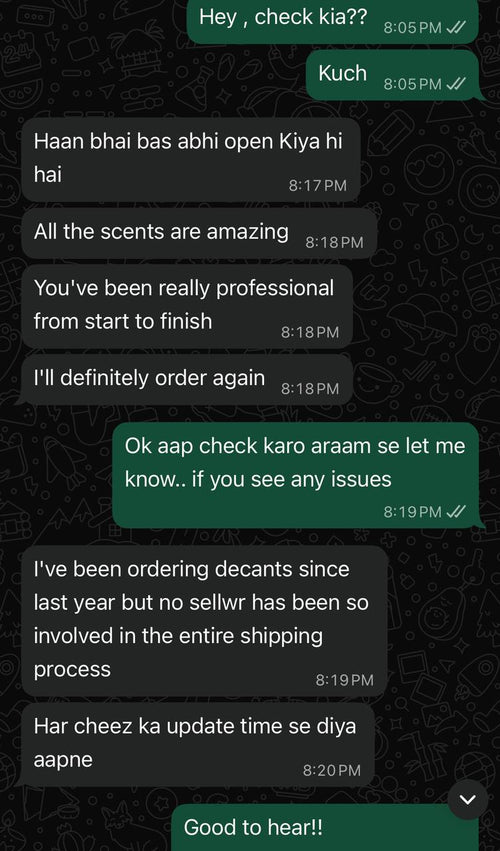 Customer feedback screenshot 10